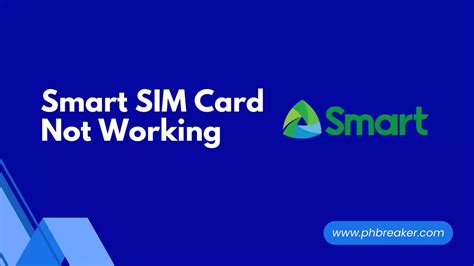 my smart sim card is not working|smart connection problem today.